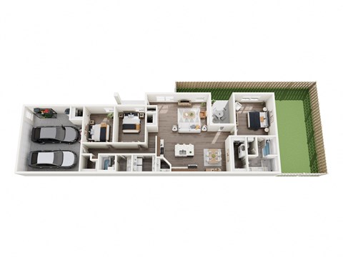 a 3 bedroom floor plan of a 2100 sq ft house